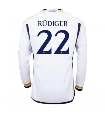 Real Madrid Antonio Rudiger #22 Hjemmebanetrøje 2023-24 Lange ærmer